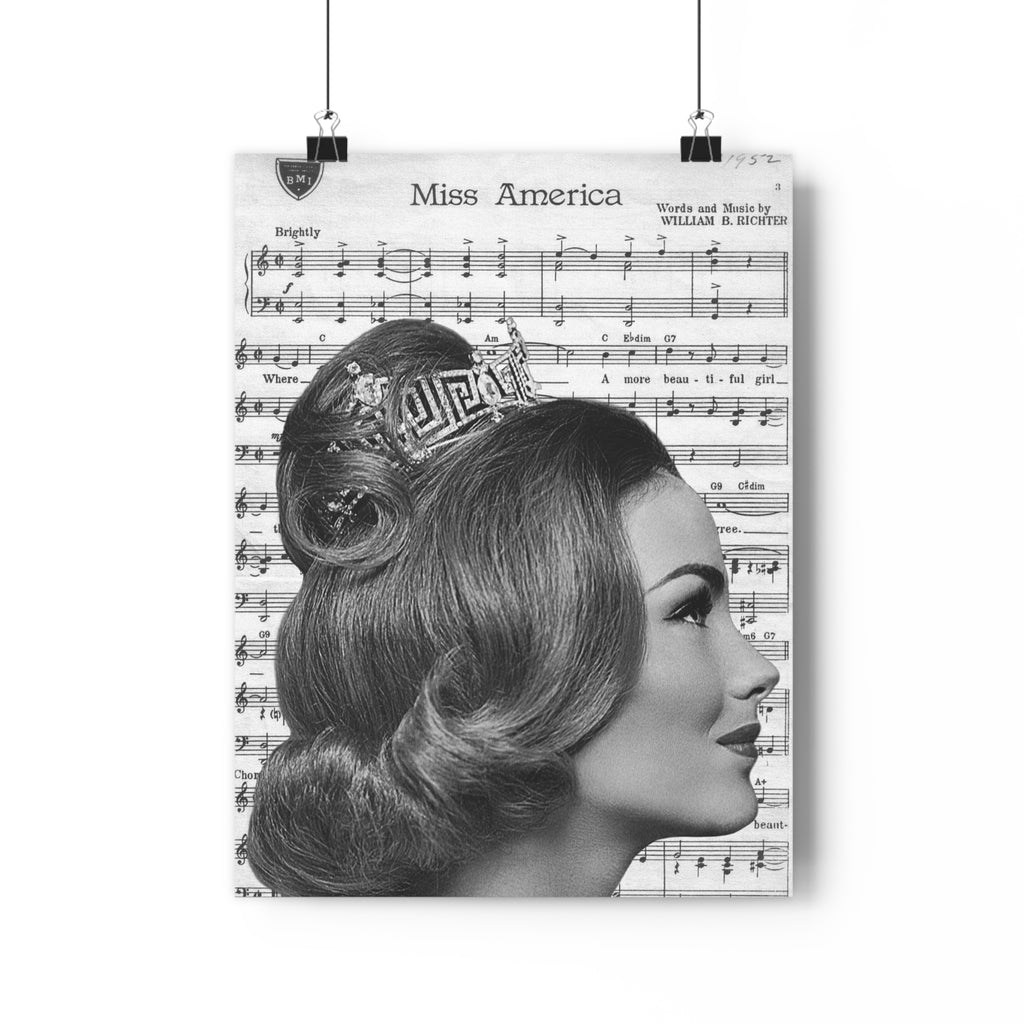 Vintage Miss America in Crown Giclée Art Print