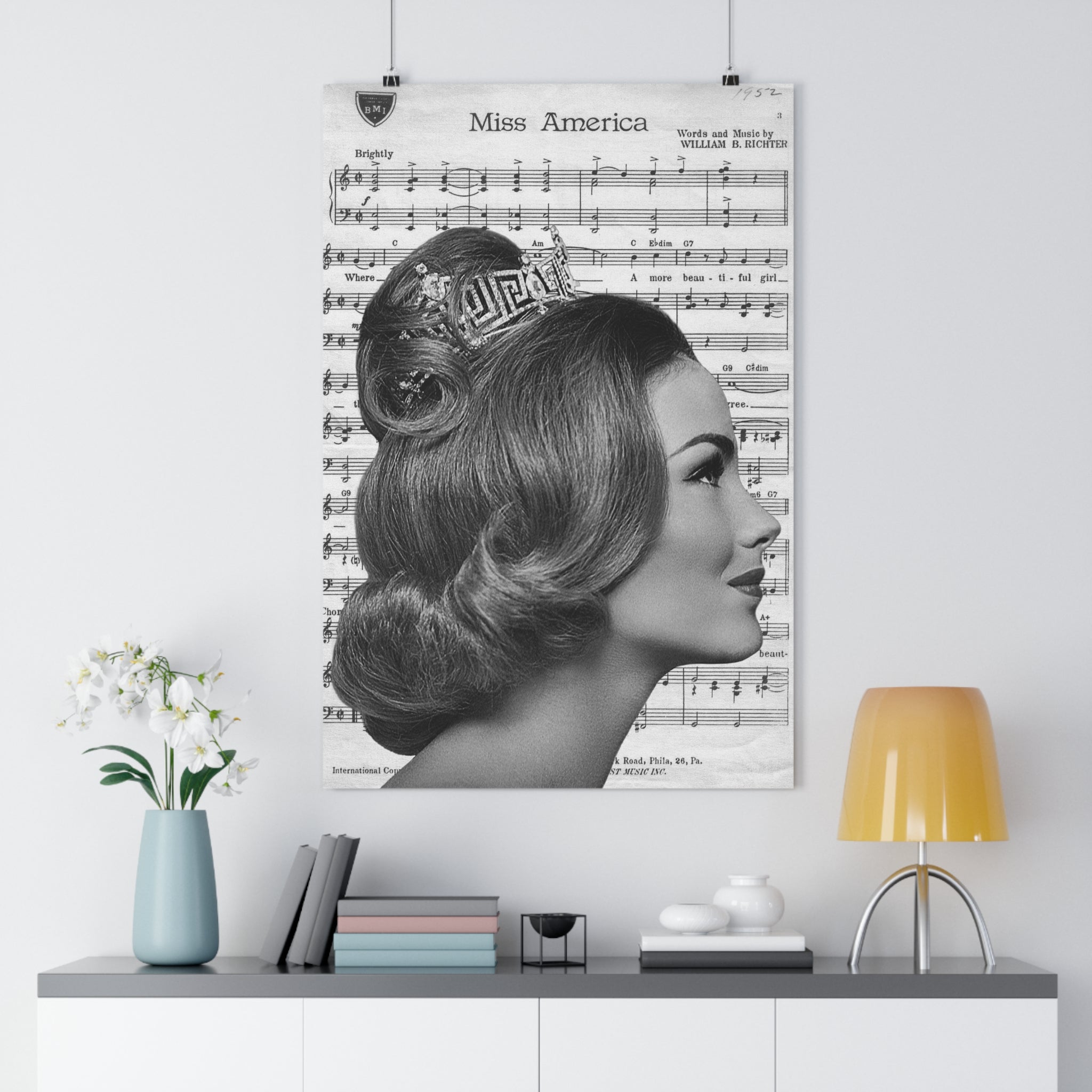 Vintage Miss America in Crown Giclée Art Print