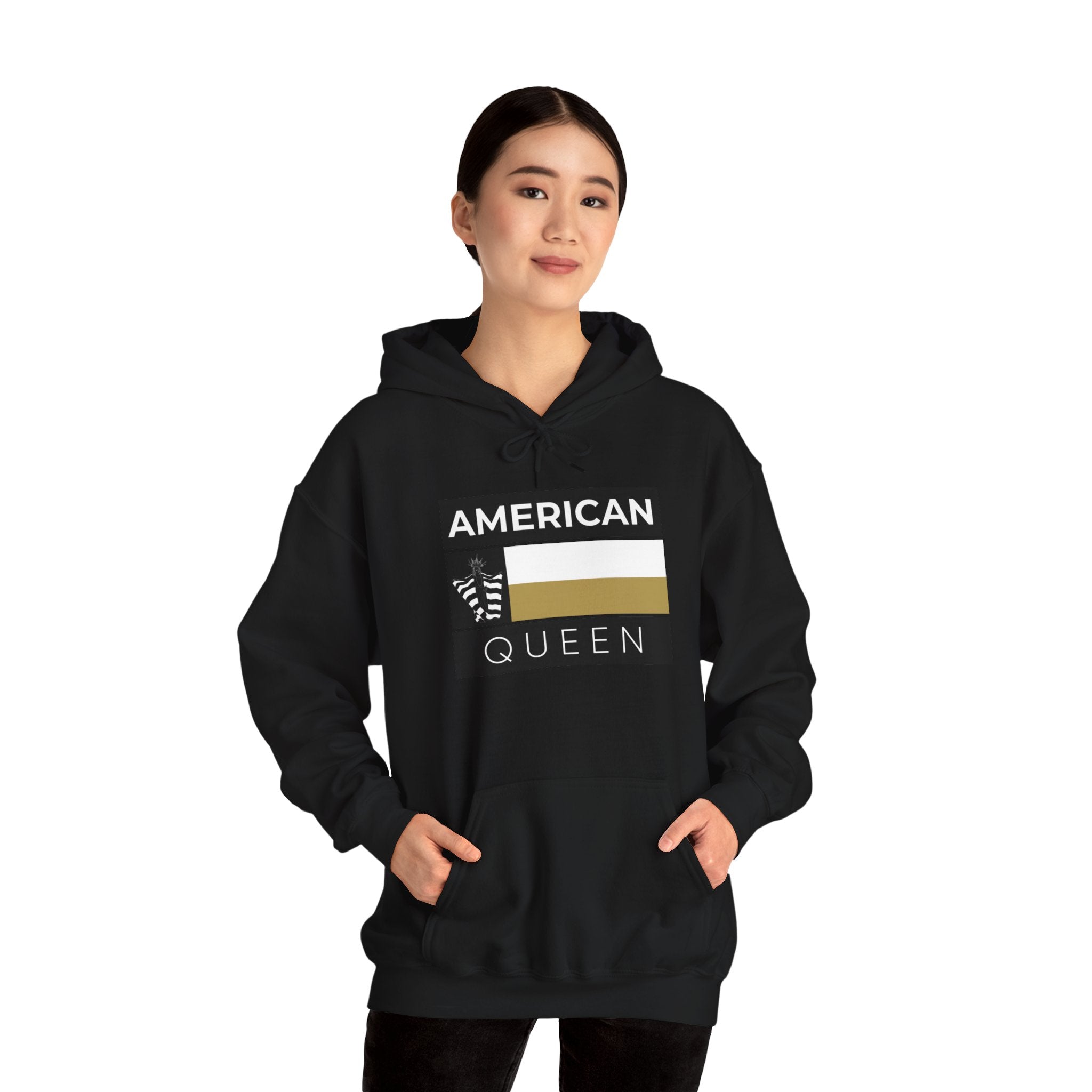 American Queen Black/Gold Hooded Sweatshirt