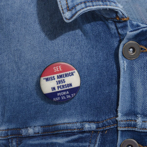"See Miss America 1955" Vintage Button