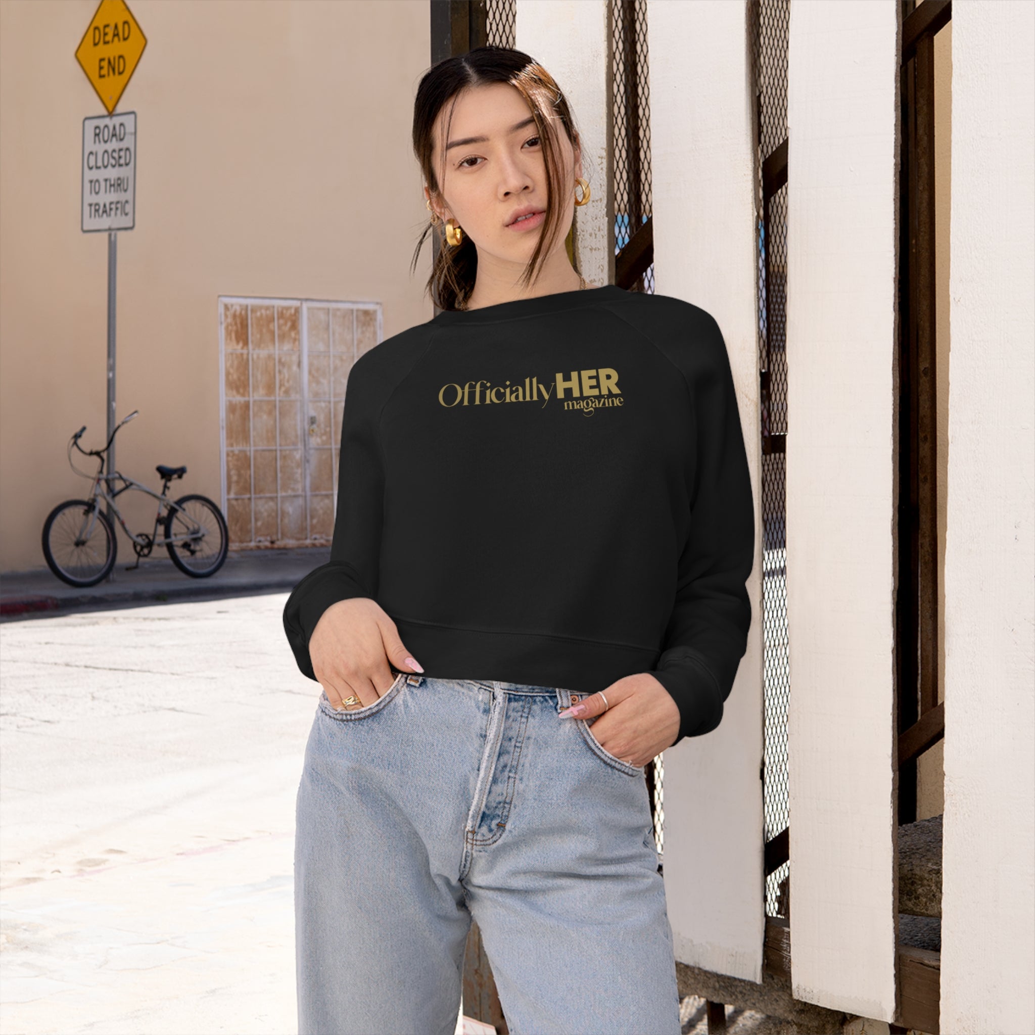 Officially HER Women's Cropped Fleece Pullover