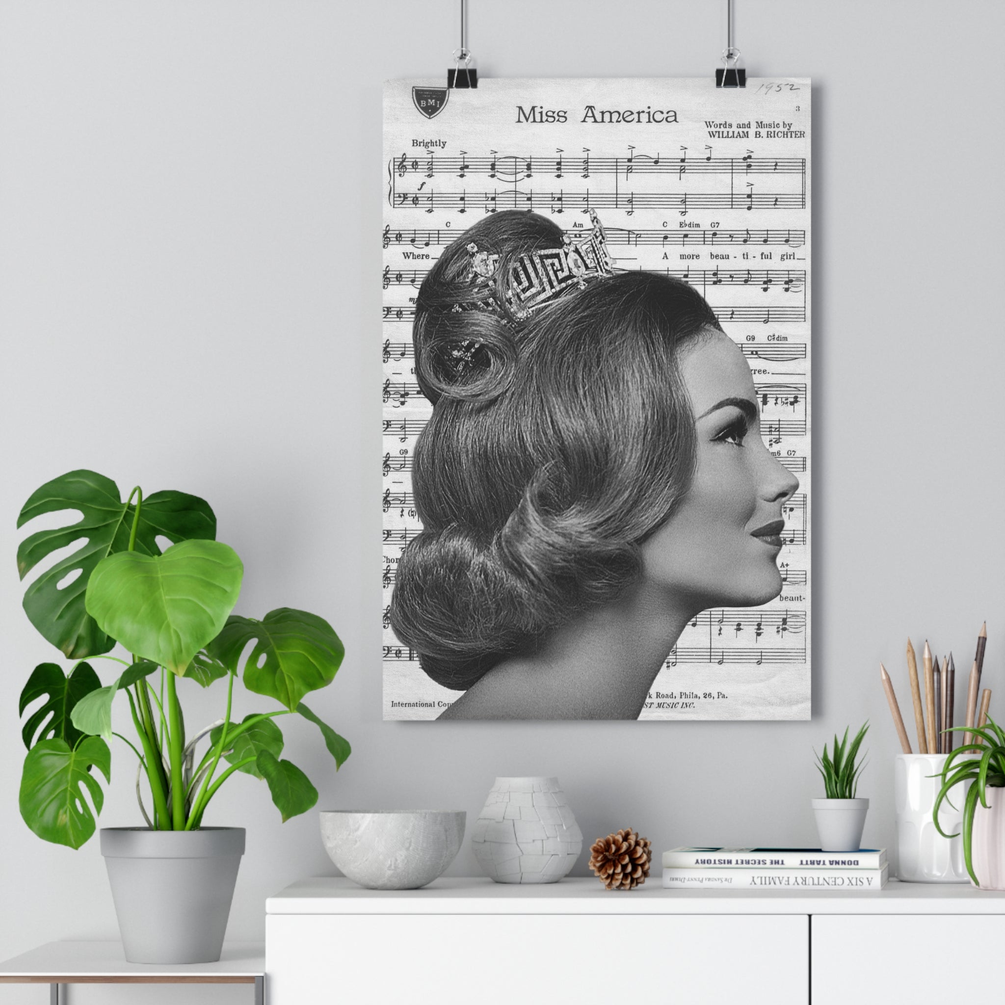 Vintage Miss America in Crown Giclée Art Print
