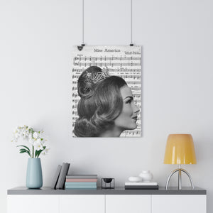 Vintage Miss America in Crown Giclée Art Print