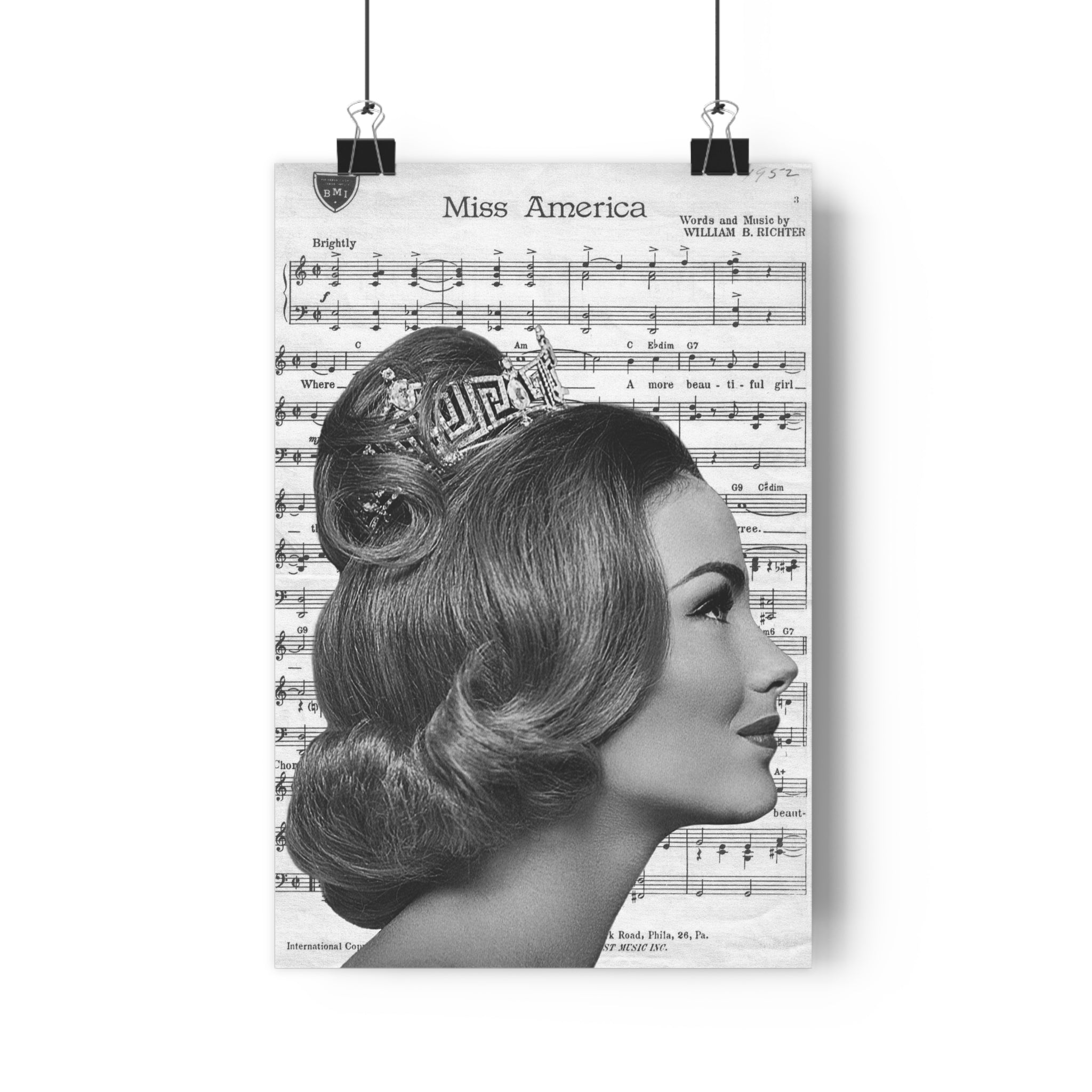 Vintage Miss America in Crown Giclée Art Print