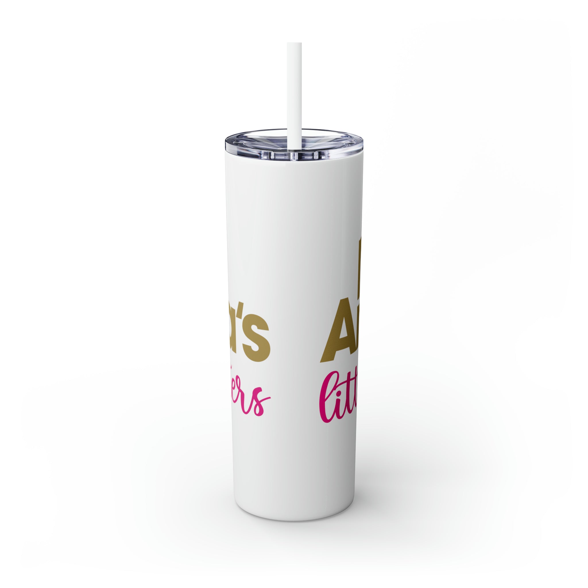 Miss America's Little Sisters Skinny Tumbler with Straw, 20oz